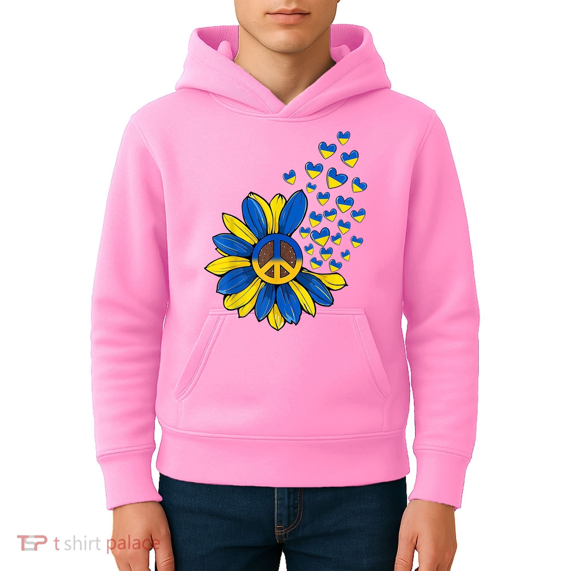 Autism Awareness Peace Sunflower Kids Hoodie