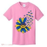 Autism Awareness Peace Sunflower Kids T-Shirt thumb 0