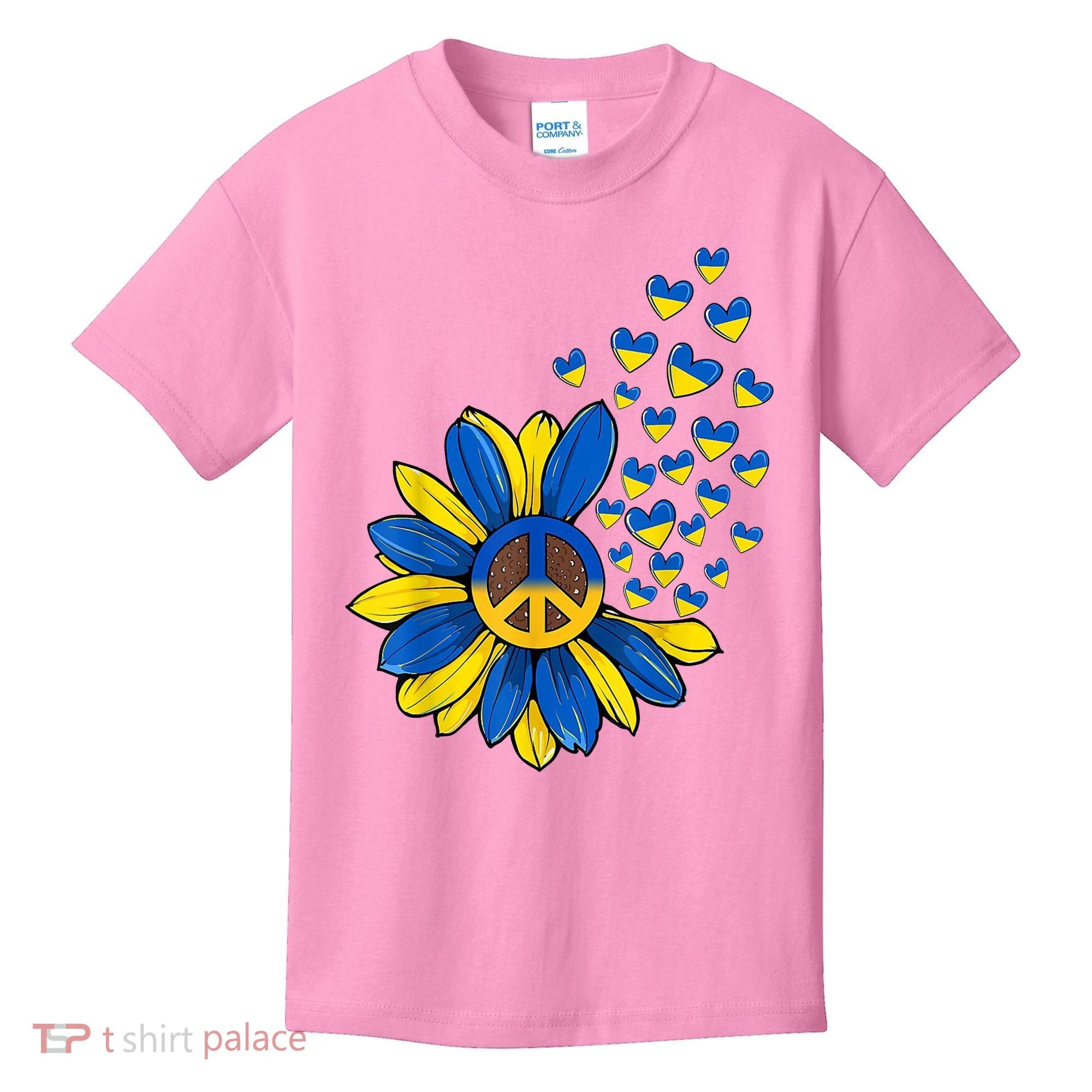 Autism Awareness Peace Sunflower Kids T-Shirt