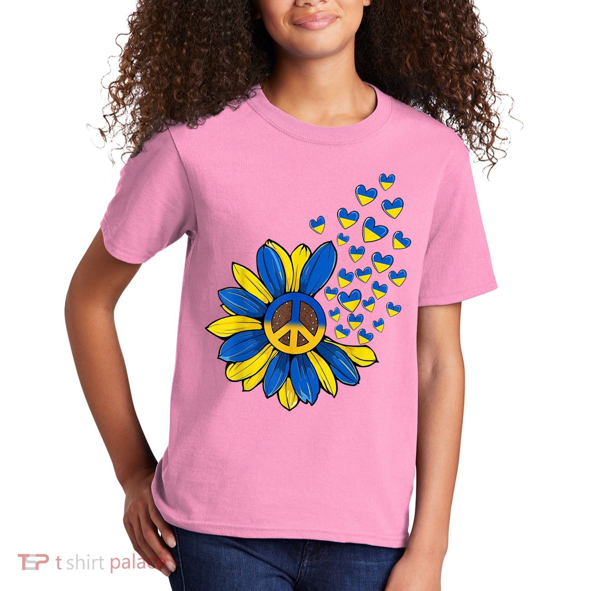 Autism Awareness Peace Sunflower Kids T-Shirt