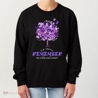 Alzheimers Awareness Purple Butterfly Women's Sweatshirt thumb 0