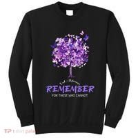 Alzheimers Awareness Purple Butterfly Sweatshirt thumb 0