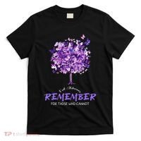 Alzheimers Awareness Purple Butterfly T-Shirt thumb 0