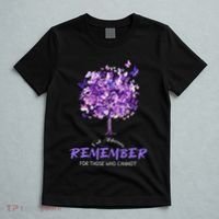 Alzheimers Awareness Purple Butterfly T-Shirt thumb 5