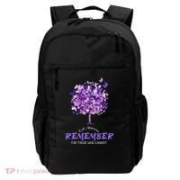 Alzheimers Awareness Purple Butterfly Backpack thumb 0