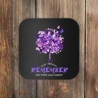 Alzheimers Awareness Purple Butterfly Coaster thumb 0