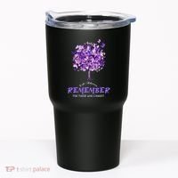 Alzheimers Awareness Purple Butterfly Tumbler thumb 0