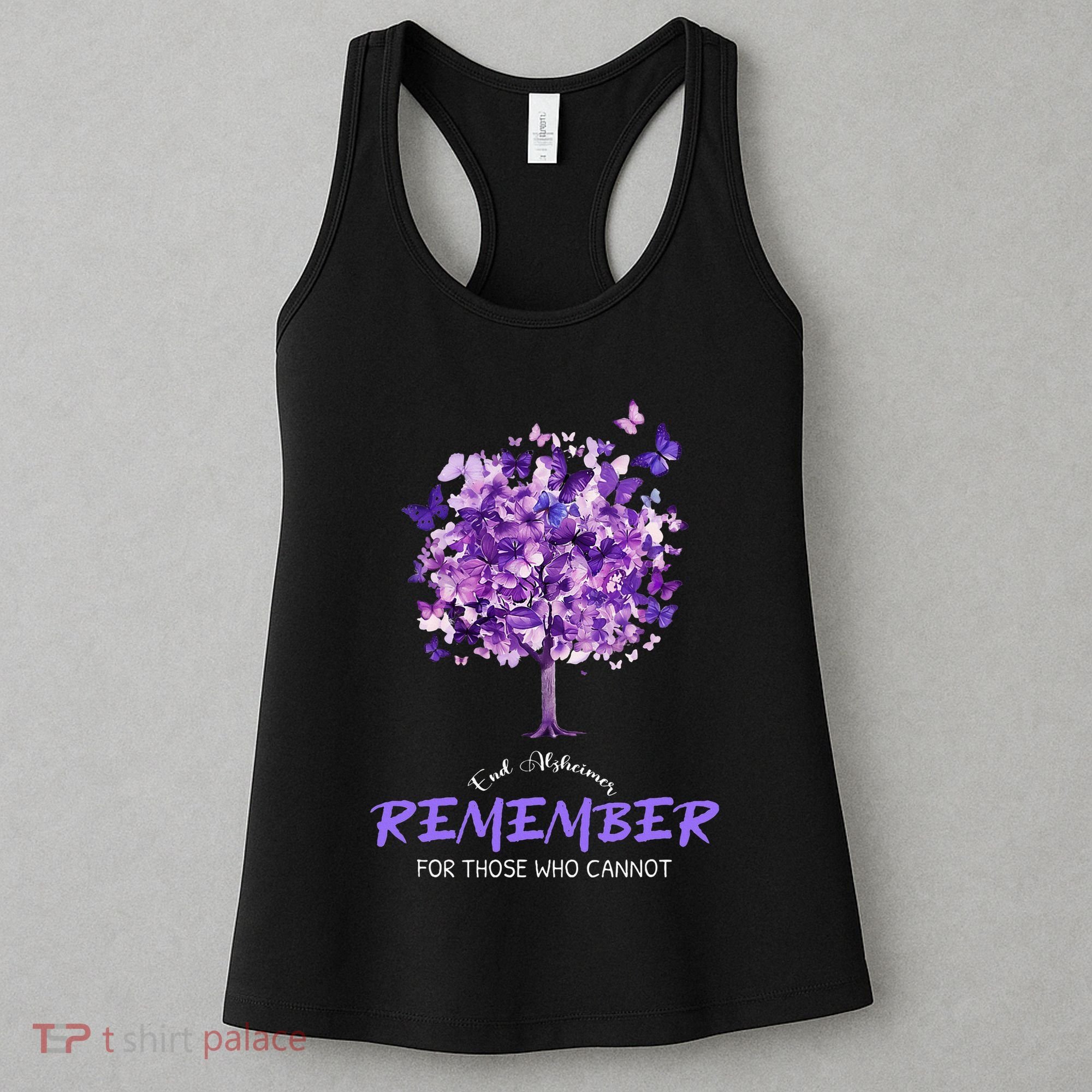 Alzheimers Awareness Purple Butterfly Women's Tank Top