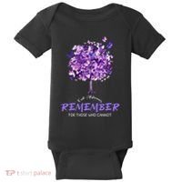 Alzheimers Awareness Purple Butterfly Baby Bodysuit thumb 0