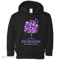 Alzheimers Awareness Purple Butterfly Toddler Hoodie thumb 0