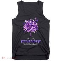 Alzheimers Awareness Purple Butterfly Tank Top thumb 0