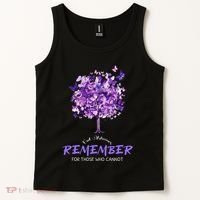 Alzheimers Awareness Purple Butterfly Tank Top thumb 2