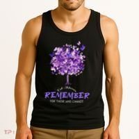 Alzheimers Awareness Purple Butterfly Tank Top thumb 3