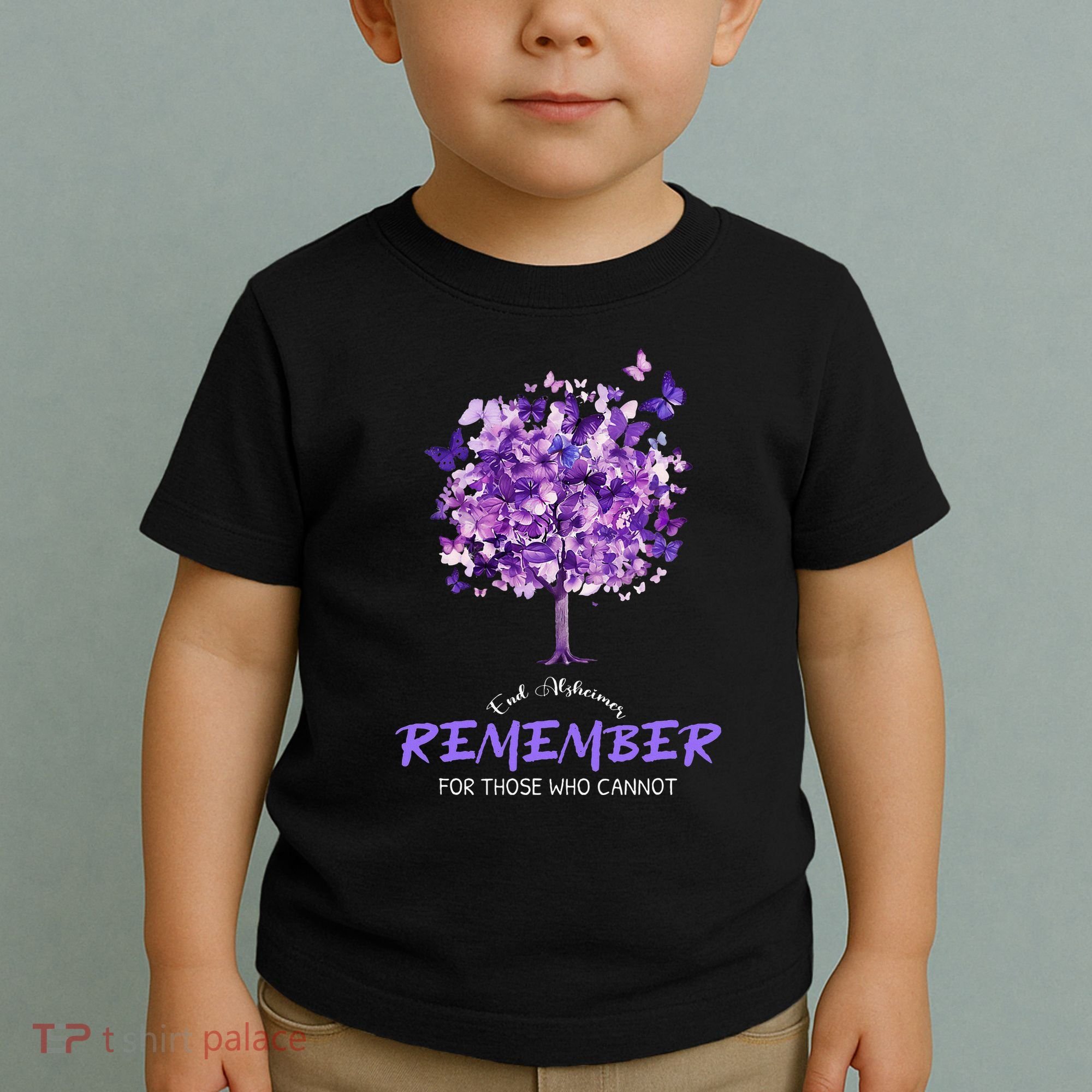 Alzheimers Awareness Purple Butterfly Toddler T-Shirt