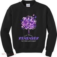 Alzheimers Awareness Purple Butterfly Kids Sweatshirt thumb 0
