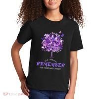 Alzheimers Awareness Purple Butterfly Kids T-Shirt thumb 2