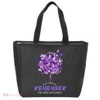 Alzheimers Awareness Purple Butterfly Tote Bag thumb 0