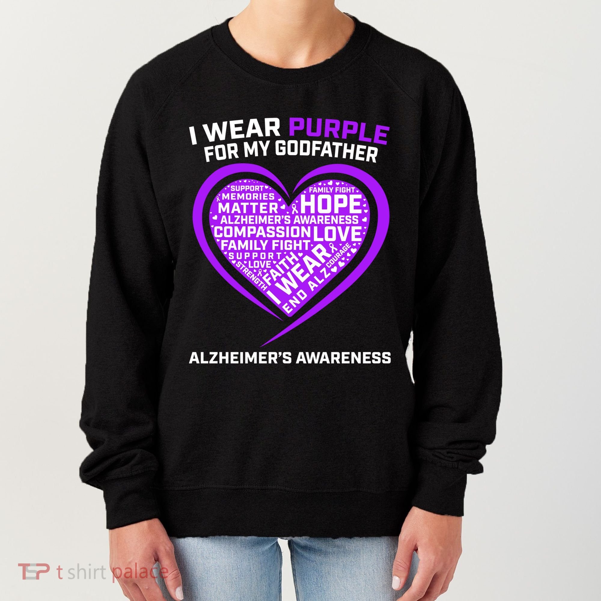Alzheimers Awareness Products Memories Matter Godfather Gift Women's Sweatshirt