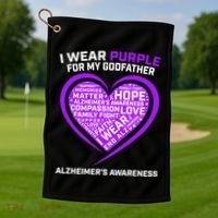 Alzheimers Awareness Products Memories Matter Godfather Gift Golf Towel thumb 1