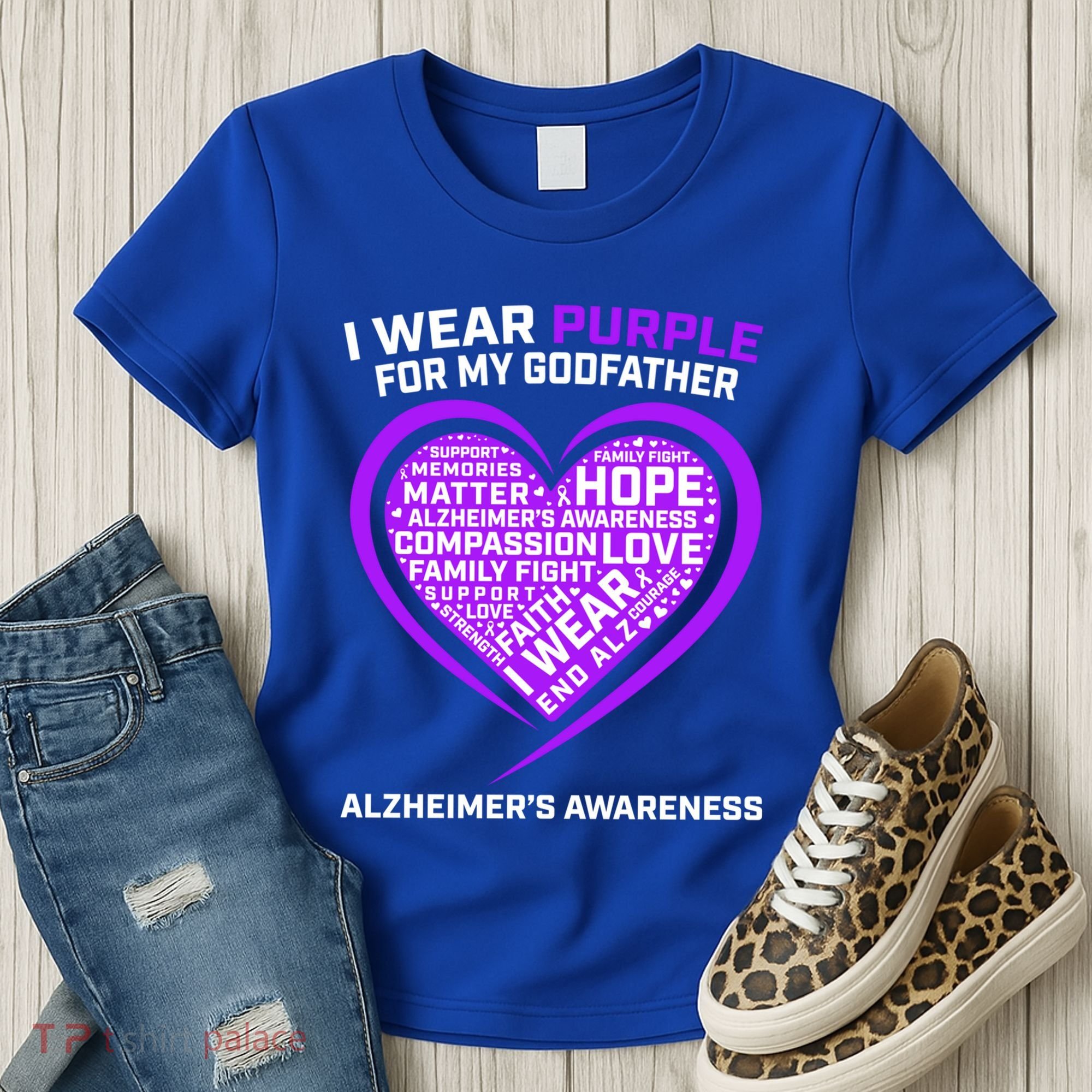 Alzheimers Awareness Products Memories Matter Godfather Gift Women's T-Shirt