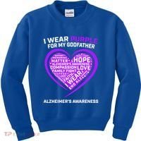 Alzheimers Awareness Products Memories Matter Godfather Gift Kids Sweatshirt thumb 0