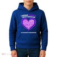 Alzheimers Awareness Products Memories Matter Godfather Gift Kids Hoodie thumb 4