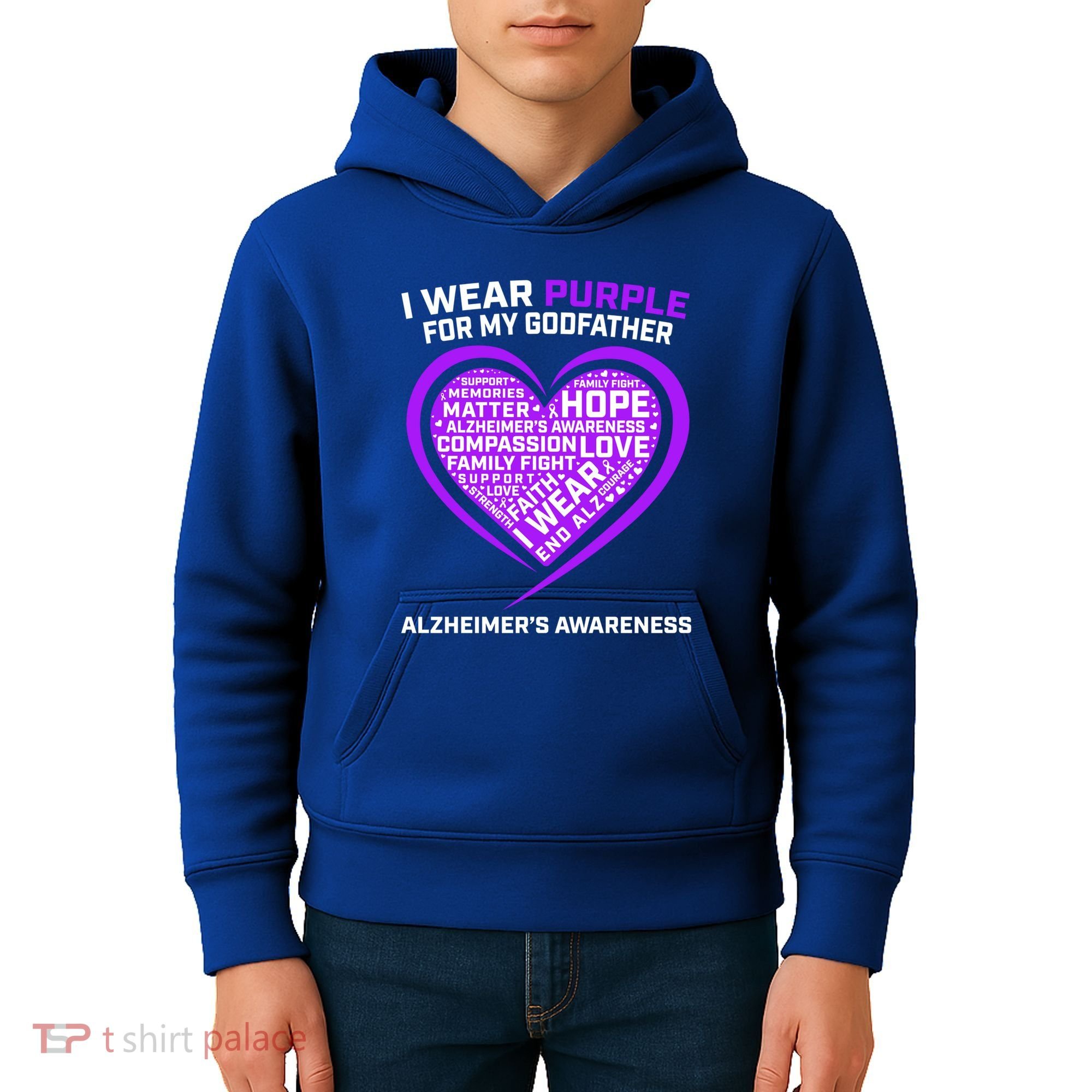 Alzheimers Awareness Products Memories Matter Godfather Gift Kids Hoodie