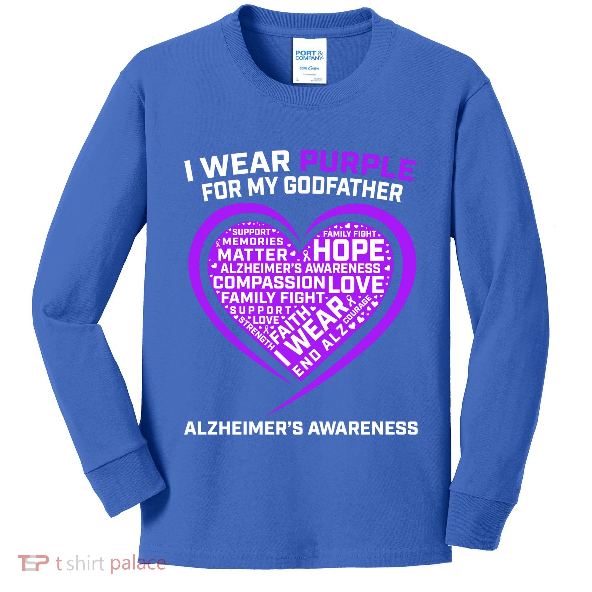 Alzheimers Awareness Products Memories Matter Godfather Gift Kids Long Sleeve Shirt