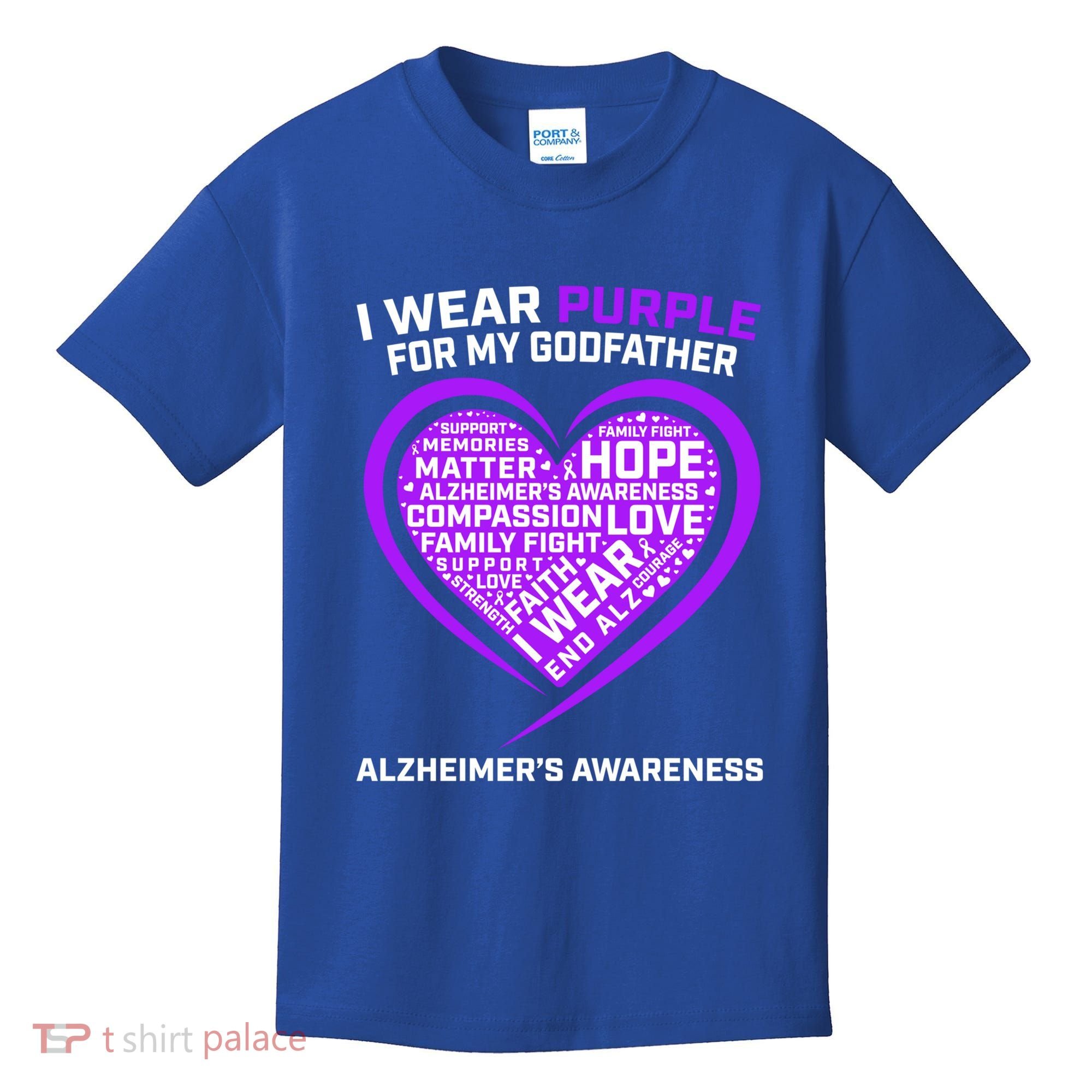 Alzheimers Awareness Products Memories Matter Godfather Gift Kids T-Shirt