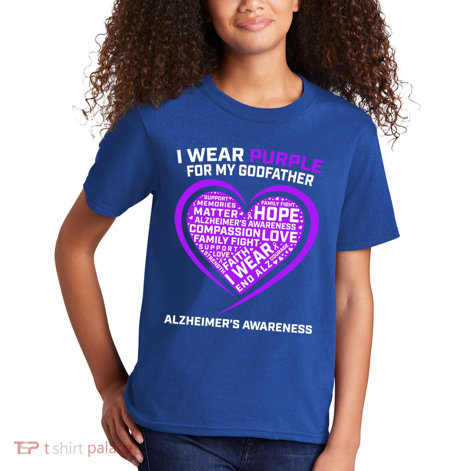 Alzheimers Awareness Products Memories Matter Godfather Gift Kids T-Shirt