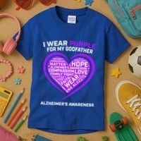Alzheimers Awareness Products Memories Matter Godfather Gift Kids T-Shirt thumb 3