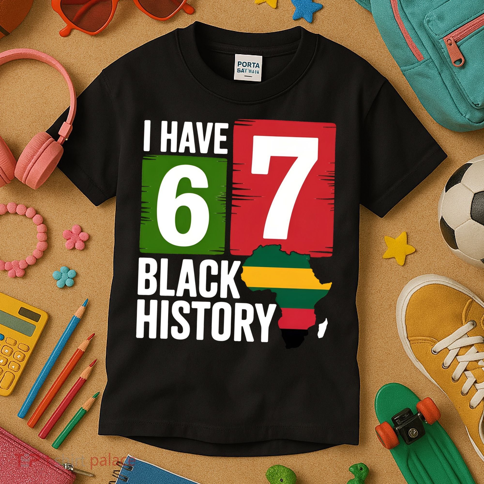 African American Pride I Have 67 Black History Kids T-Shirt