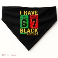 African American Pride I Have 67 Black History 6-7 Meme USA-Made Doggie Bandana thumb 0