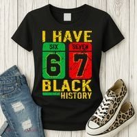 African American Pride I Have 67 Black History 6-7 Meme Women's T-Shirt thumb 3