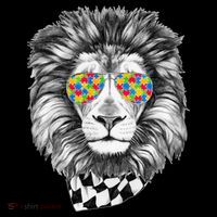 Autism Awareness Puzzle Sunglasses Lion Coffee Mug thumb 5