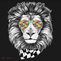 Autism Awareness Puzzle Sunglasses Lion Tank Top thumb 6