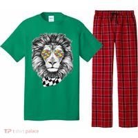 Autism Awareness Puzzle Sunglasses Lion Pajama Set thumb 0