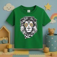 Autism Awareness Puzzle Sunglasses Lion Toddler T-Shirt thumb 3