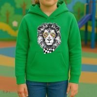 Autism Awareness Puzzle Sunglasses Lion Kids Hoodie thumb 3