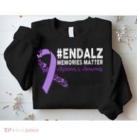 Alzheimers Awareness Purple Ribbon End Alzheimers Sweatshirt thumb 2