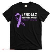 Alzheimers Awareness Purple Ribbon End Alzheimers T-Shirt thumb 0