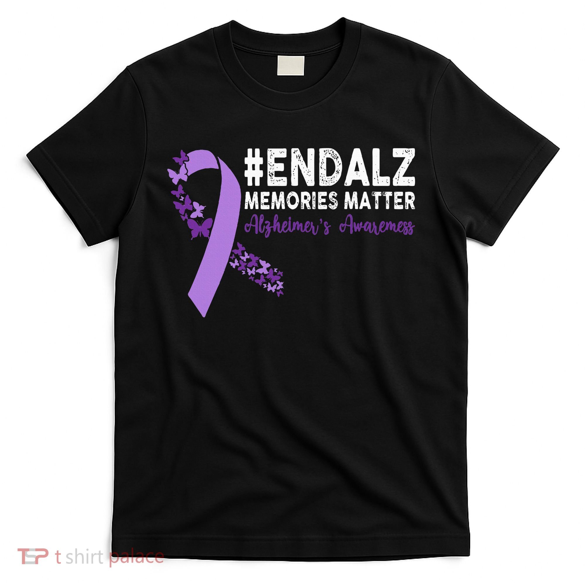 Alzheimers Awareness Purple Ribbon End Alzheimers T-Shirt