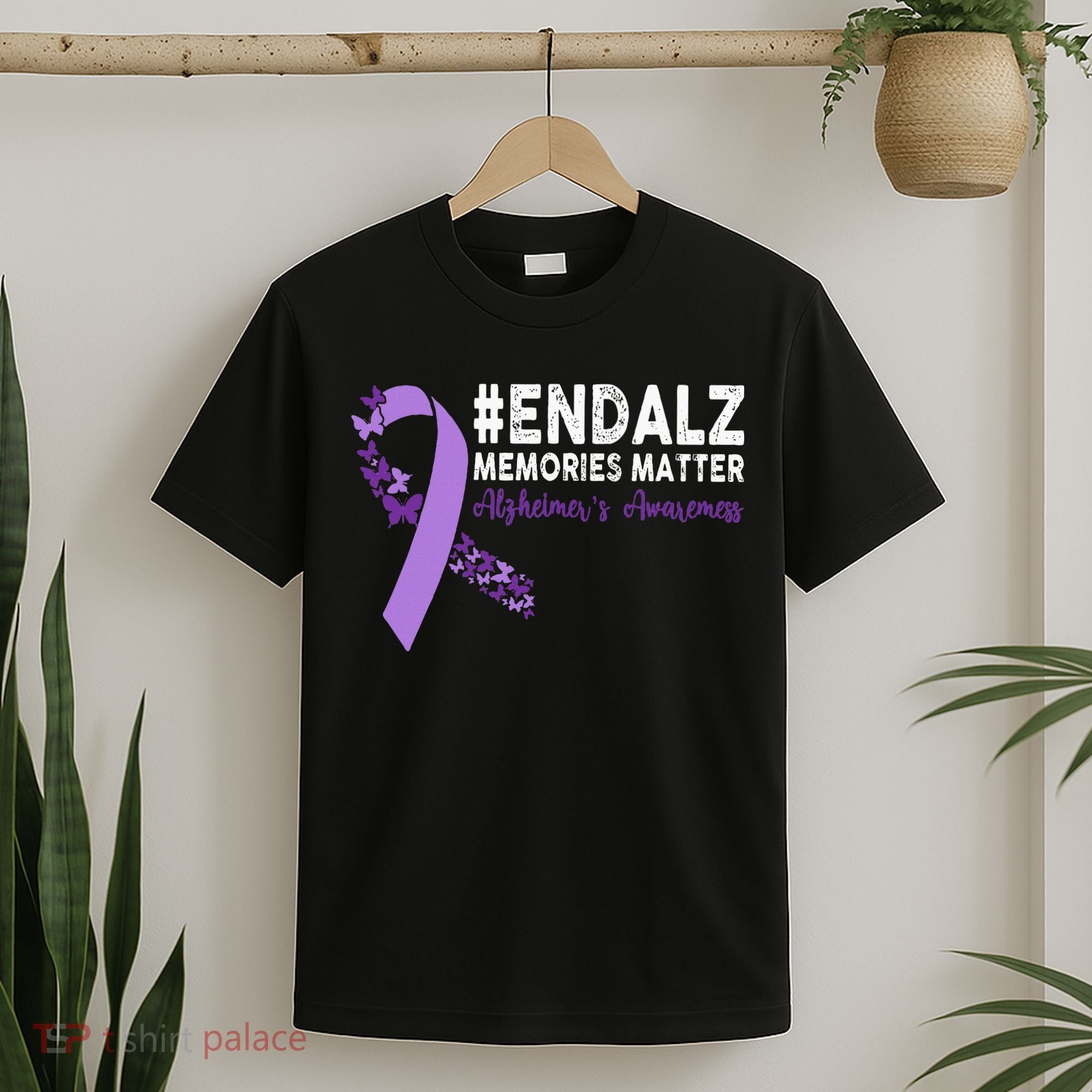 Alzheimers Awareness Purple Ribbon End Alzheimers T-Shirt
