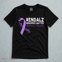 Alzheimers Awareness Purple Ribbon End Alzheimers T-Shirt thumb 5