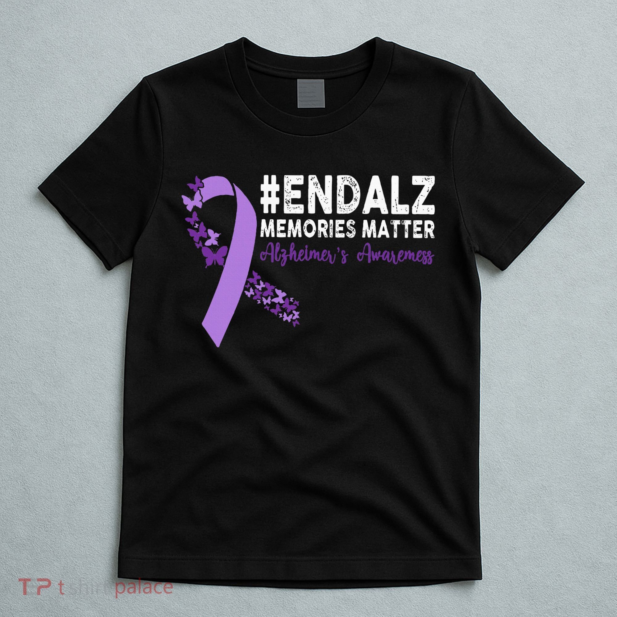 Alzheimers Awareness Purple Ribbon End Alzheimers T-Shirt