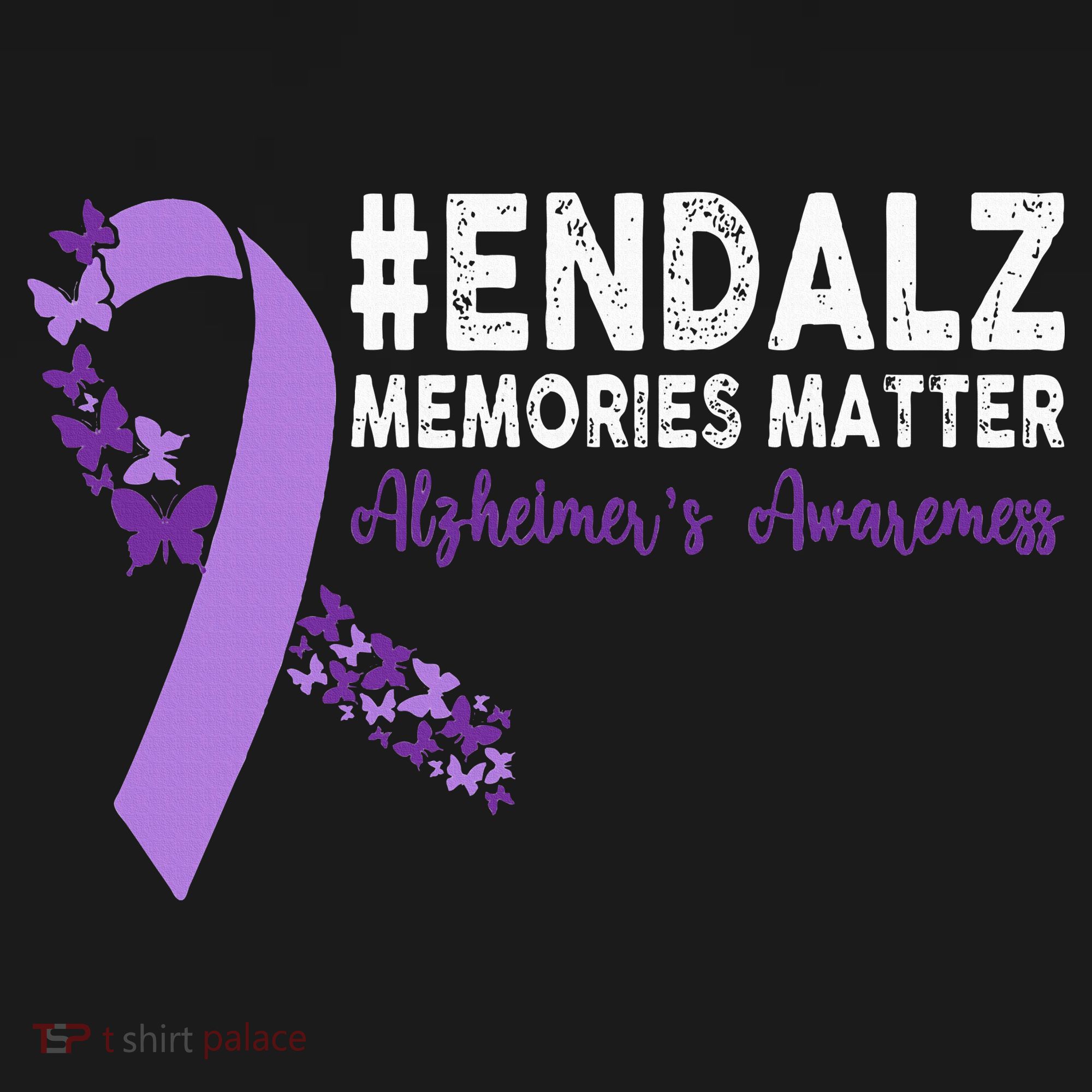 Alzheimers Awareness Purple Ribbon End Alzheimers T-Shirt