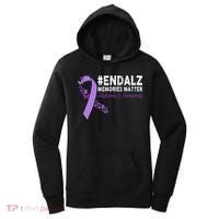 Alzheimers Awareness Purple Ribbon End Alzheimers Women's Hoodie thumb 0