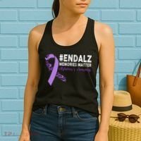 Alzheimers Awareness Purple Ribbon End Alzheimers Women's Tank Top thumb 2