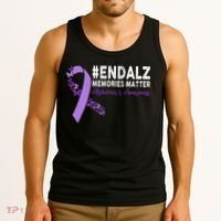 Alzheimers Awareness Purple Ribbon End Alzheimers Tank Top thumb 3