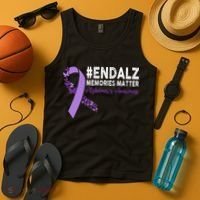 Alzheimers Awareness Purple Ribbon End Alzheimers Tank Top thumb 4